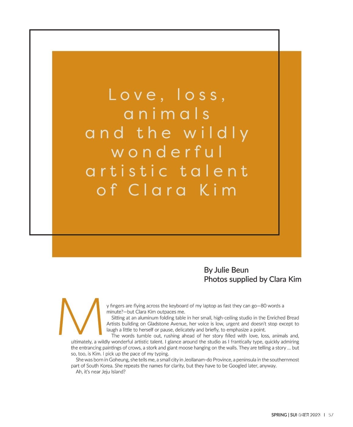 Clara Kim Luxe Magazine Page 2