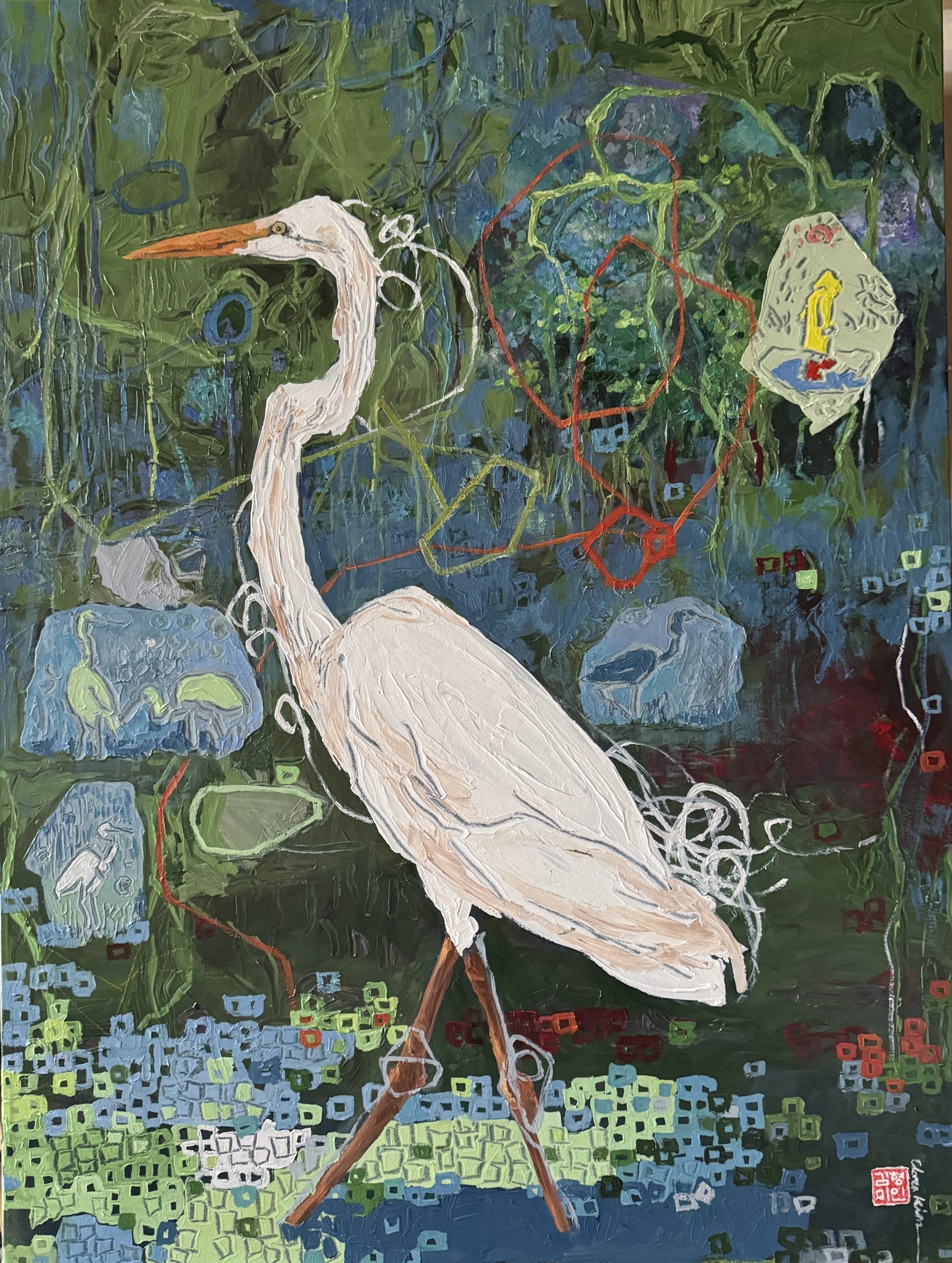 망각(manggak: Oblivion 3) — painting by Clara Kim