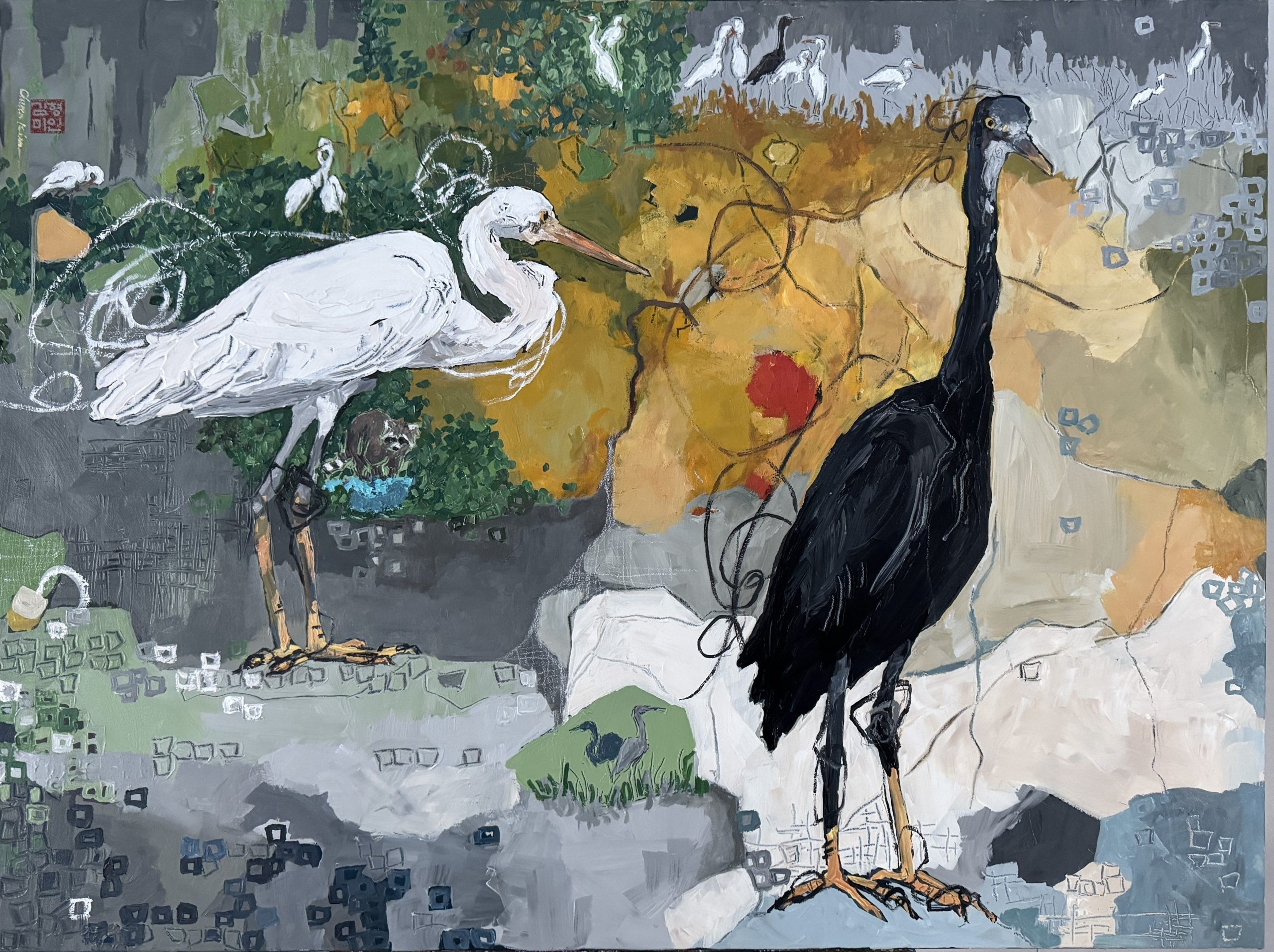 망각(manggak: Oblivion 4) — painting by Clara Kim
