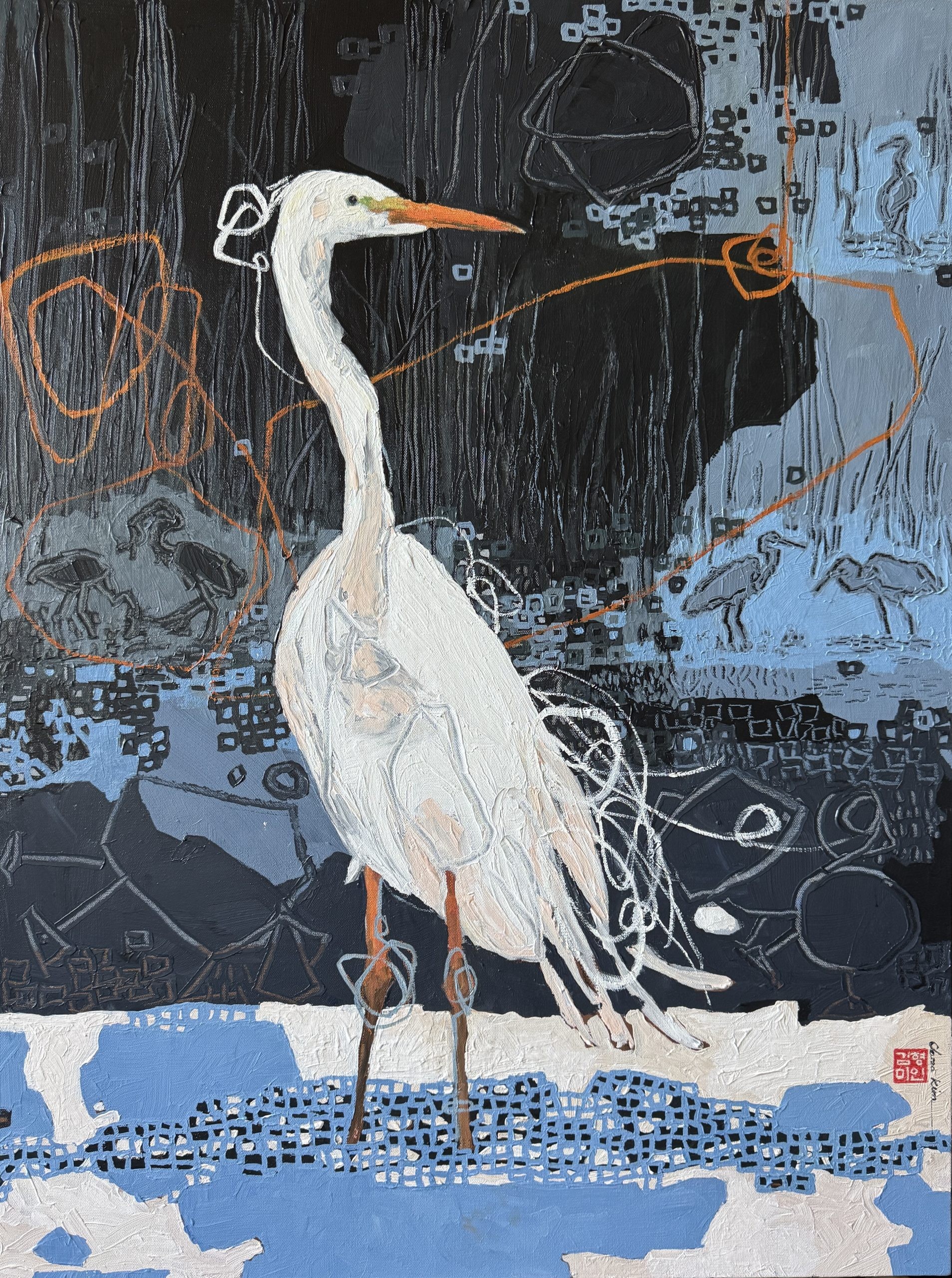 망각(manggak: Oblivion 2) — painting by Clara Kim